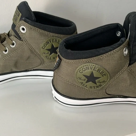 Men’s Chuck Taylor Olive Green Converse High Top Shoes - Picture 5 of 8